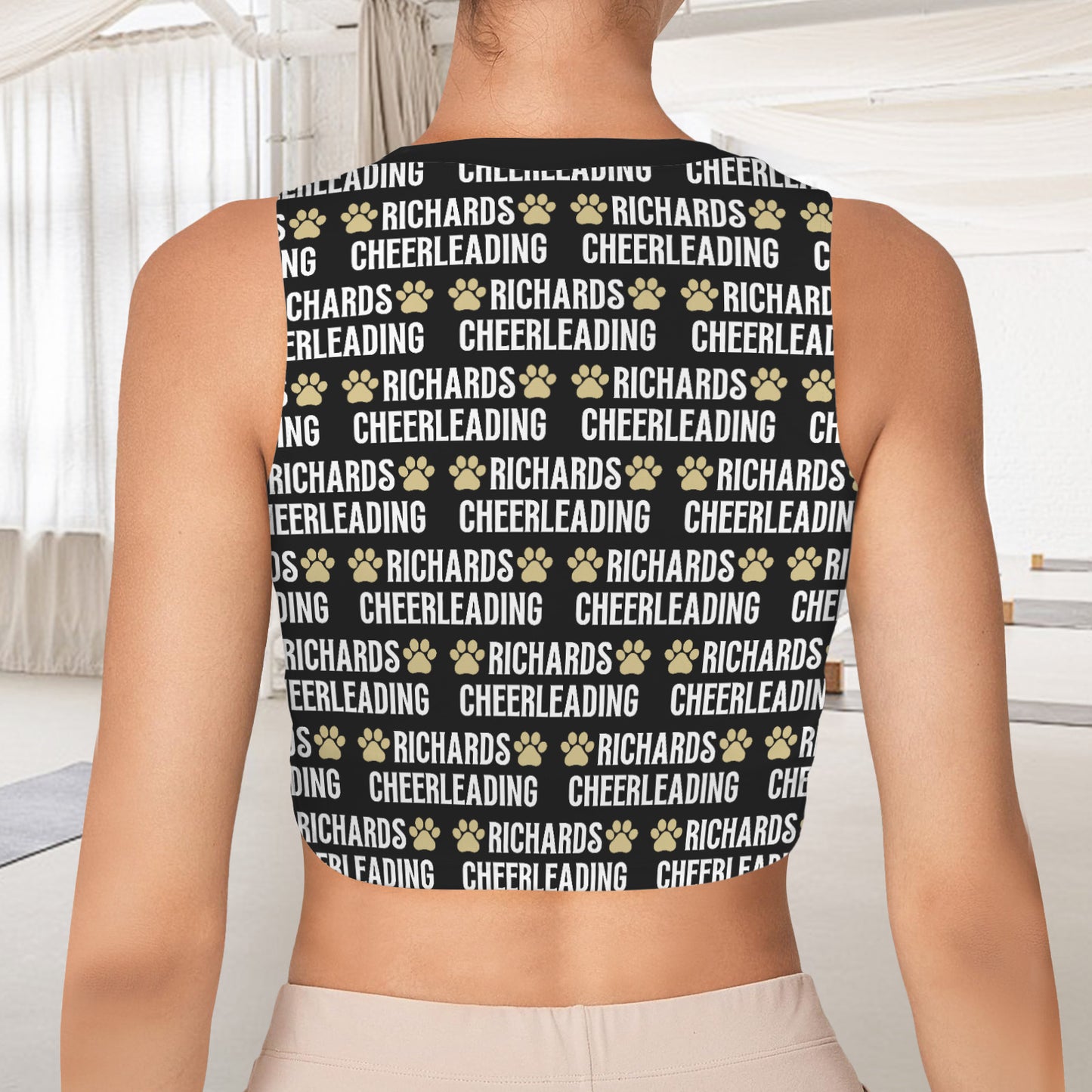 Sleeveless Crop Sports Tank Top
