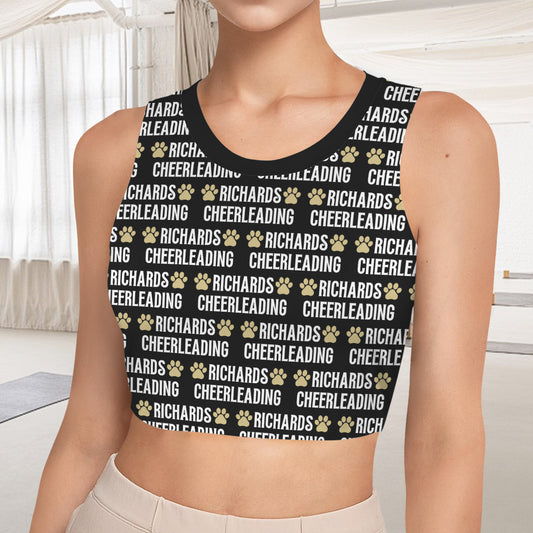 Sleeveless Crop Sports Tank Top