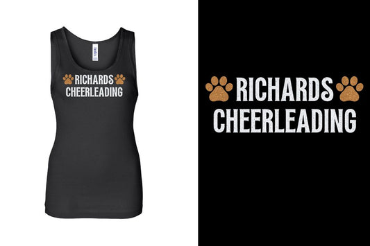 RICHARDS CHEERLEADING 2 lines glitter Youth Tank