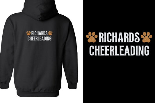 RICHARDS CHEERLEADING 2 lines glitter Unisex Zip Hoodie
