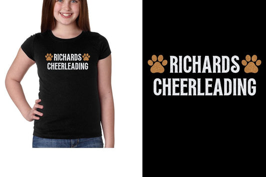 RICHARDS CHEERLEADING 2 lines glitter Girls' Princess T-Shirt