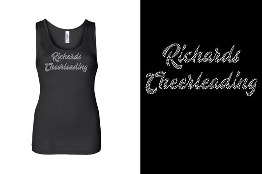 Rhinestones Richards Cheerleading 2 lines 1-color stones Youth Tank