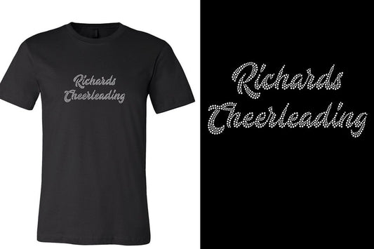 Rhinestones Richards Cheerleading 2 lines 1-color stones Unisex t-shirt