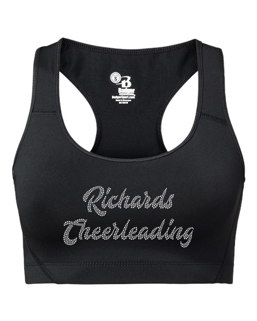 Rhinestones Richards Cheerleading 2 lines 1-color stones Girls' Sports Bra