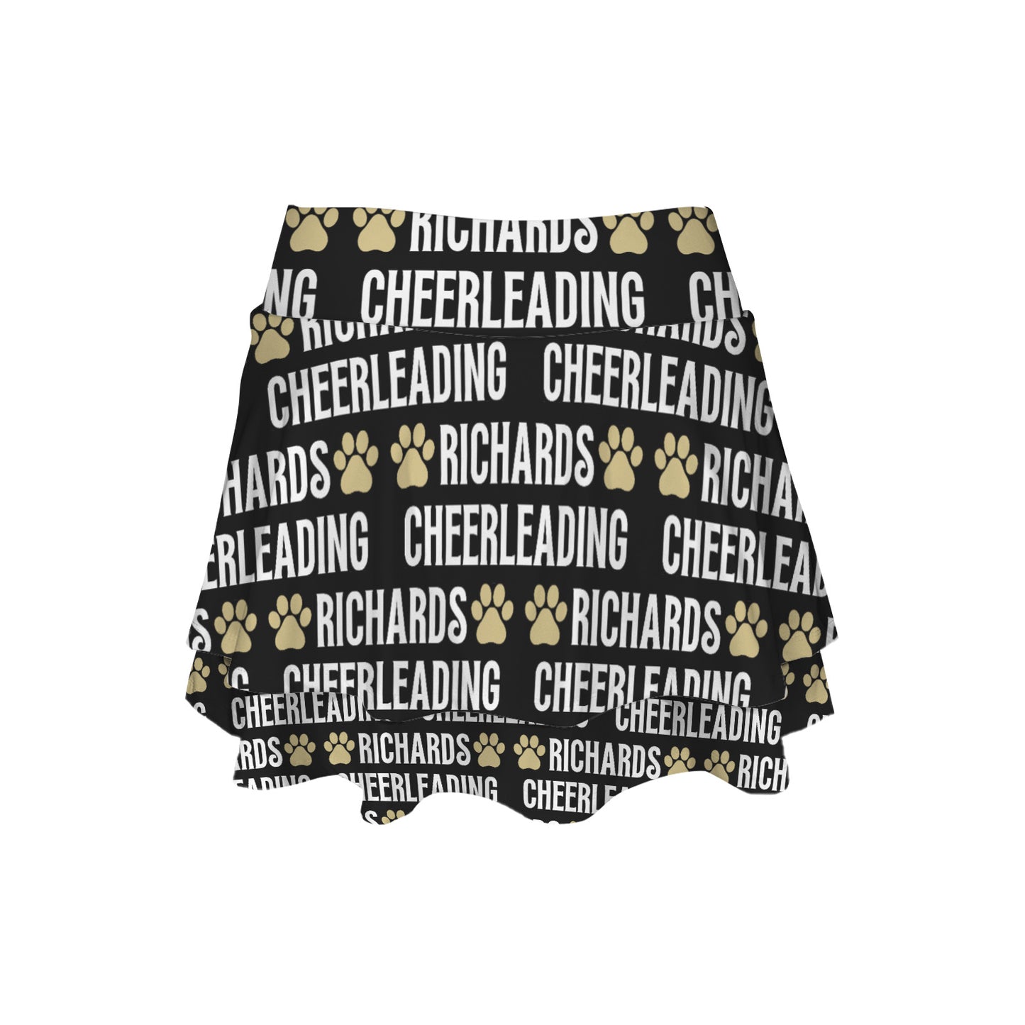 High Waist Layered Ruffle Pockets Sports Skirt