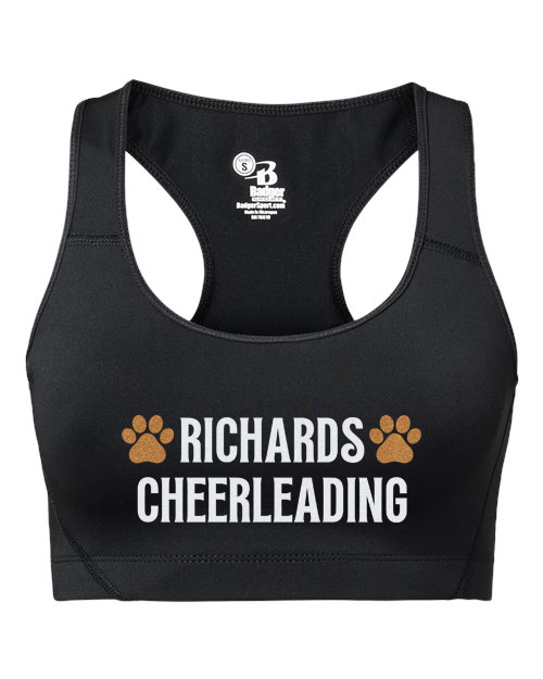 RICHARDS CHEERLEADING 2 lines glitter Girls' Sports Bra